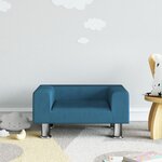 vidaXL Canapé pour enfants bleu 50x40x26 5 cm velours