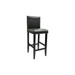 vidaXL Tabourets de bar lot de 4 noir similicuir
