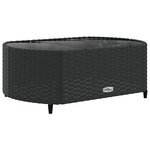 vidaXL Salon de jardin 6 Pièces avec coussins noir résine tressée