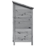 vidaXL Abri de jardin Gris 106 x 56 x 113 5 cm Bois de Sapin Massif