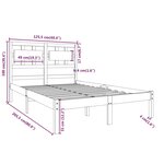 vidaXL Cadre de lit sans matelas blanc 120x200 cm bois massif