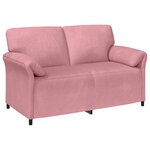 vidaXL Sofa 2 places Rose 158 x 83 x 95 cm Velours