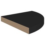 vidaXL Étagères d'angle flottantes 2 Pièces noir 35x35x3 8 cm MDF