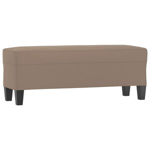 Banc banquette 100 x 35 x 41 cm tissu microfibre taupe 02_0010699