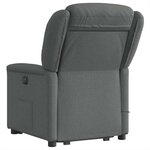 vidaXL Fauteuil de massage inclinable Gris foncé Tissu
