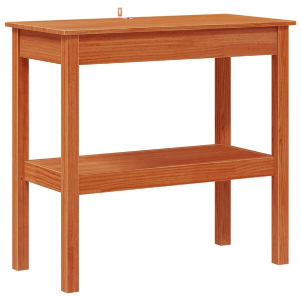 vidaXL Table console Brun Ciré 80 x 40 x 75 cm Pin massif