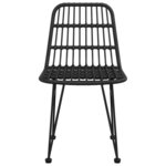 vidaXL Chaises de jardin lot de 2 Noir 48x62x84 cm Résine tressée