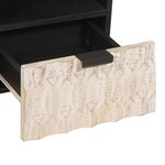 vidaXL Meuble TV avec tiroir Finition Lavage Blanc 100 x 33 x 46 cm