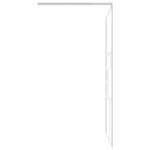 vidaXL Paroi de douche et étagère Blanc 115x195 cm Verre ESG&Aluminium