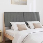 vidaXL Tête de lit capitonnée Gris foncé 140 cm Pin massif