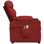 vidaXL Fauteuil de massage Rouge bordeaux Tissu