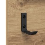 vidaXL Porte-manteau mural avec miroir chêne artisanal 90 x 10 x 50 cm