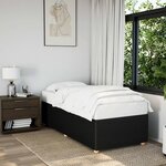 vidaXL Cadre de lit Noir 90x200 cm Tissu