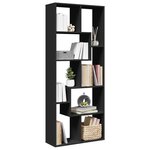 vidaXL Étagère séparatrice de pièce noir 67x25x161 5 cm