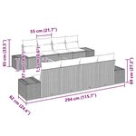 vidaXL Ensemble de canapé de jardin 7 Pièces Noir