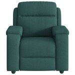 vidaXL Fauteuil de massage inclinable Vert foncé Tissu