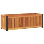 vidaXL Jardinière 80x30x27 5 cm bois massif d'acacia et acier