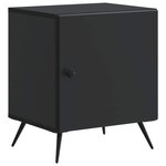 vidaXL Cabinet de chevet Noir 43 x 34 5 x 50 cm Bois d'ingénierie