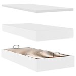 VidaXL Cadre de lit ottoman avec matelas blanc 180x200 cm similicuir