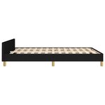 vidaXL Cadre de lit sans matelas noir 140x190 cm tissu