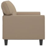 vidaXL Canapé à 2 places Cappuccino 120 cm Similicuir