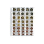 Feuilles numismatiques Multi-Collect pour 5 séries de 8 pièces euro. Intercalaires - Rouge