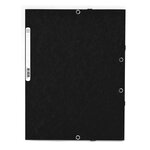 Chemise À Élastiques 3 Rabats Carte Lustrée 355g/m2 - Noir - X 50 - Exacompta