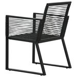 vidaXL Mobilier à dîner d'extérieur 9 Pièces Rotin PVC Noir