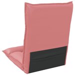 vidaXL Fauteuil de sol ajustable Rose Simili cuir