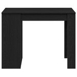 vidaXL Bureau avec tiroir et étagère chêne noir bois d'ingénierie