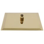vidaXL Pomme de douche pluie Acier inoxydable 25x25 cm Carrée Doré