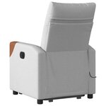 vidaXL Fauteuil inclinable de massage électrique gris nuage tissu