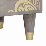 vidaXL Cabinet de chevet Gris 50 x 33 x 62 cm bois de manguier massif