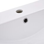 vidaXL Lavabo encastré 91 x 39 5 x 18 5 cm Céramique Blanc