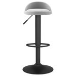 vidaXL Tabouret de bar Gris clair Velours