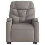 vidaXL Fauteuil inclinable électrique taupe tissu