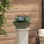 vidaXL Jardinière en plastique 5 Pièces Vert olive 35 x 35 x 15 cm Acier