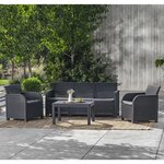 Keter Canapé 2 places de jardin Rosalie Graphite