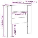 vidaXL Armoire tête de lit avec LED sonoma gris 100x16 5x103 5 cm