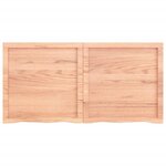 vidaXL Étagère murale marron clair bois chêne massif traité
