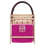 vidaXL Lit mezzanine enfants avec tunnel sans matelas rose 90x200 cm