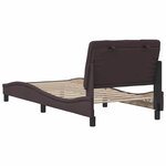 vidaXL Cadre de lit sans matelas marron foncé 80x200 cm tissu