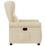 vidaXL Fauteuil inclinable Crème Tissu