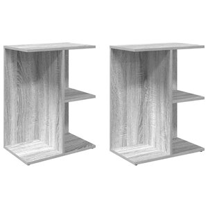 vidaXL Tables de chevet 2 Pièces sonoma gris bois d'ingénierie