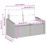 vidaXL Ensemble de canapé de jardin 5 pièces avec coussins gris en polyrotin