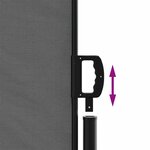 vidaXL Auvent latéral rétractable anthracite 160x500 cm