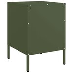 vidaXL Tables de chevet 2 Pièces vert olive 36x39x50 5 cm acier
