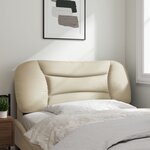 vidaXL Coussin de tête de lit Hvar crème 100 cm tissu
