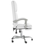vidaXL Fauteuil de massage inclinable de bureau Blanc Similicuir