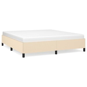 vidaXL Cadre de lit sans matelas crème 160x200 cm tissu